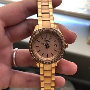 Rose gold fossil watch!
